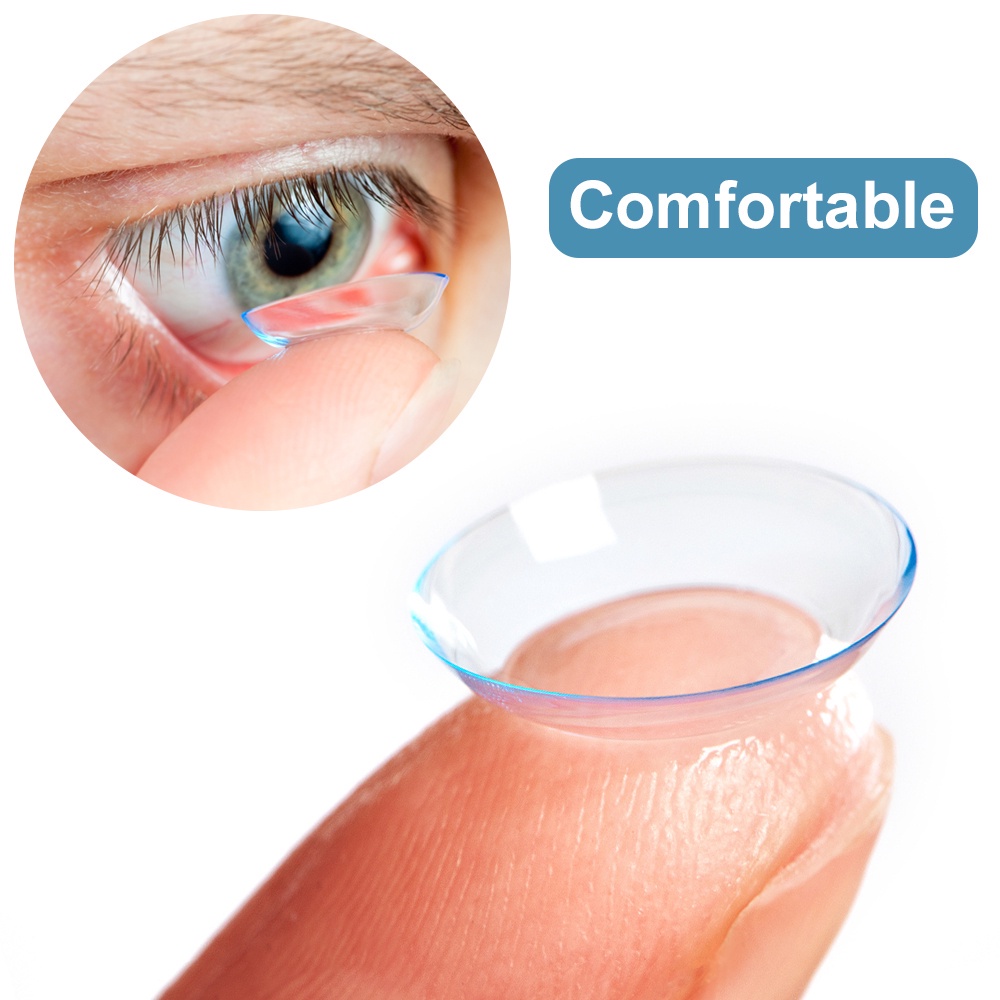 Lens trong suốt cận ColorHunter cho mắt nhạy cảm có độ cận từ 0 đến 8 độ  1 Năm 14.0mm 1 cặp