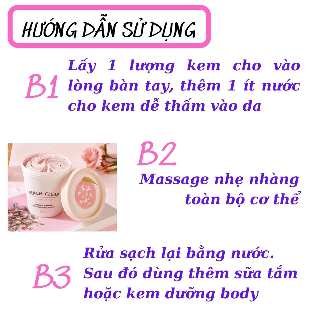 Tẩy Tế Bào Chết Toàn Thân Kem Da Chết Body Đào Heyxi Trắng Đẹp Da Nội Địa Trung Shop 9999