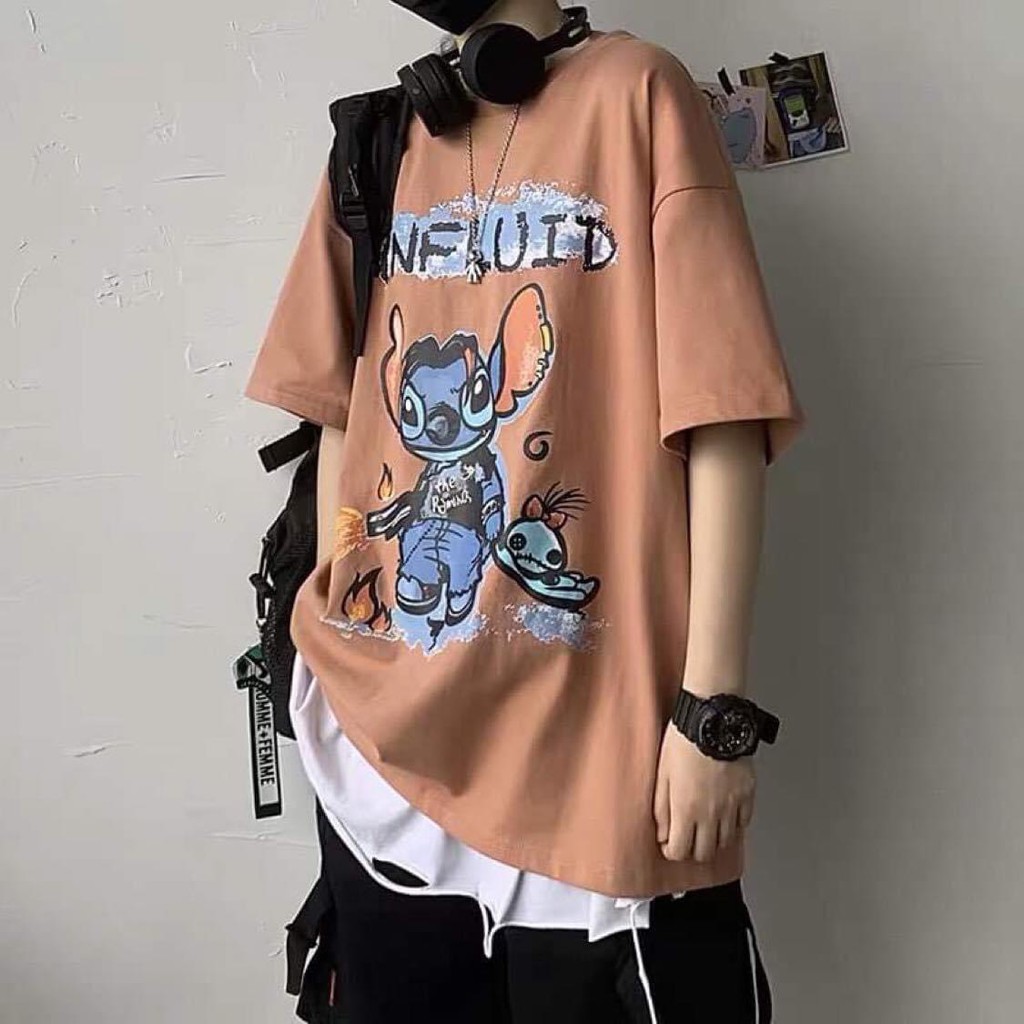 Áo thun nam nữ Unisex form rộng tay lỡ, hình in chuột xấu xí RÔ STORE AT22