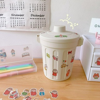 Set miếng dán sticker decal sổ vở cô bé 40 miếng