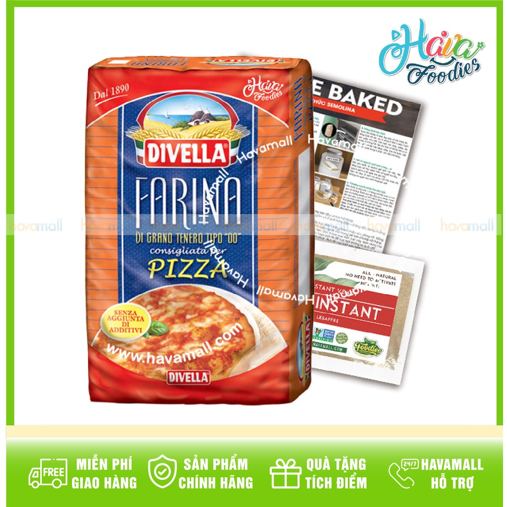 [TẶNG MEN + CÔNG THỨC] Bột Trộn Sẵn Chuyên Làm Pizza Farina 1kg