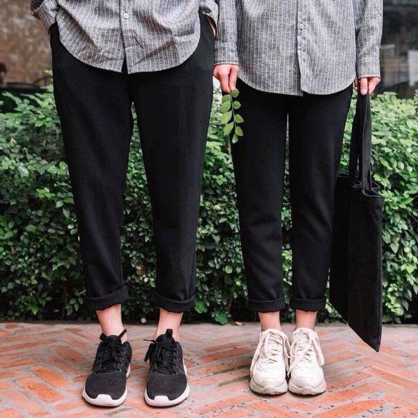 [QUÀ TẶNG LÀ DẦU GỘI CÁC BẠN NHÁ] Quần baggy kaki nam nữ basic màu đen kem unisex ống suông đẹp Hàn Quốc 2021