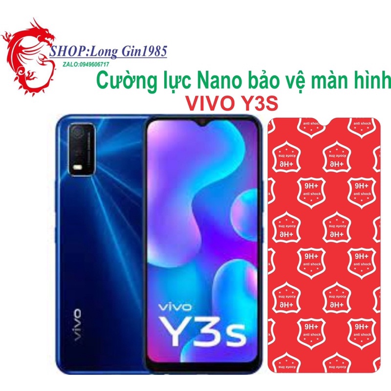 Vivo Y3S Cường lực Nano chống va đập chống trầy xước tốt