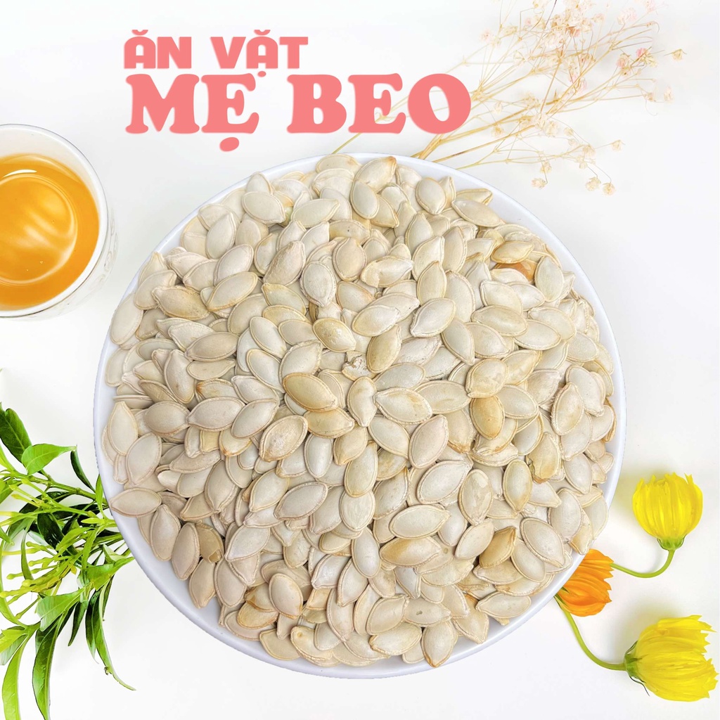 500Gr Hạt bí Trắng còn vỏ rang tay ăn tết cực ngon