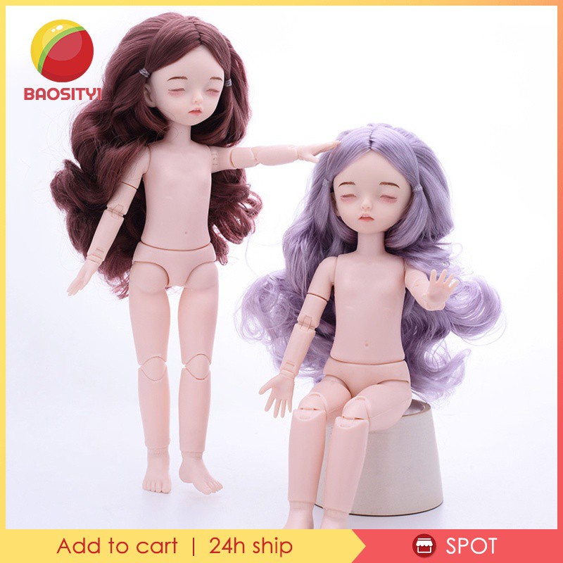 [Baosity1] Búp Bê BJD Khớp Nối Với Mắt Ngủ Kèm Phần Đầu Tỉ Lệ 1 / 6
