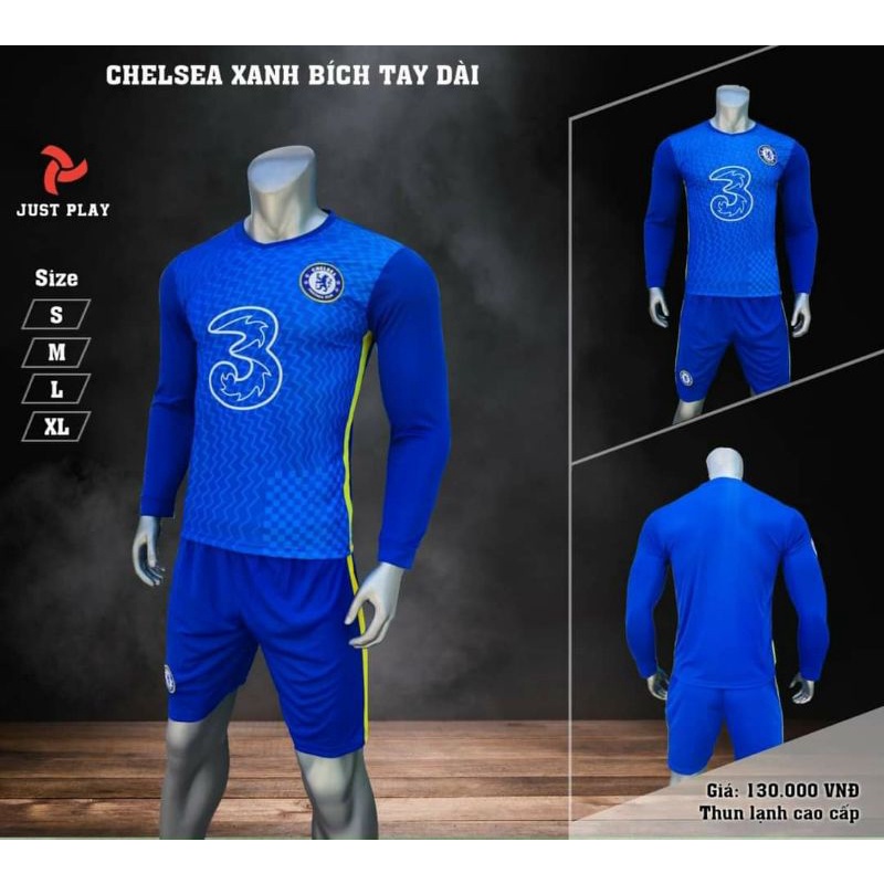 BỘ ĐÁ BANH CHELSEA XANH TAY DÀI 2021 _2022
