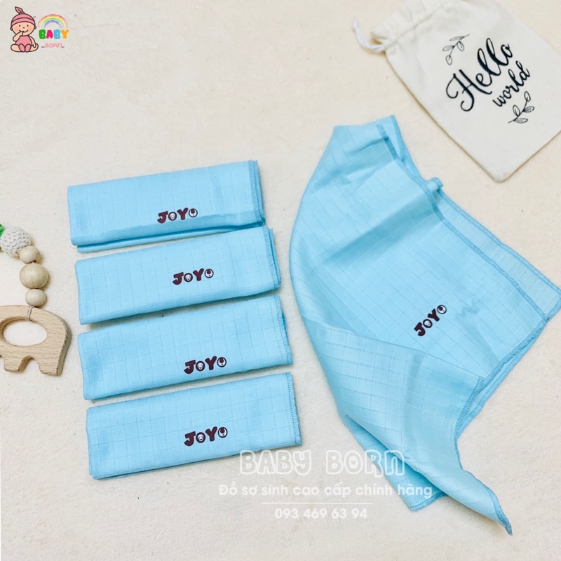 Joyo - Set 5 khăn sữa mềm mịn, thấm hút cho bé