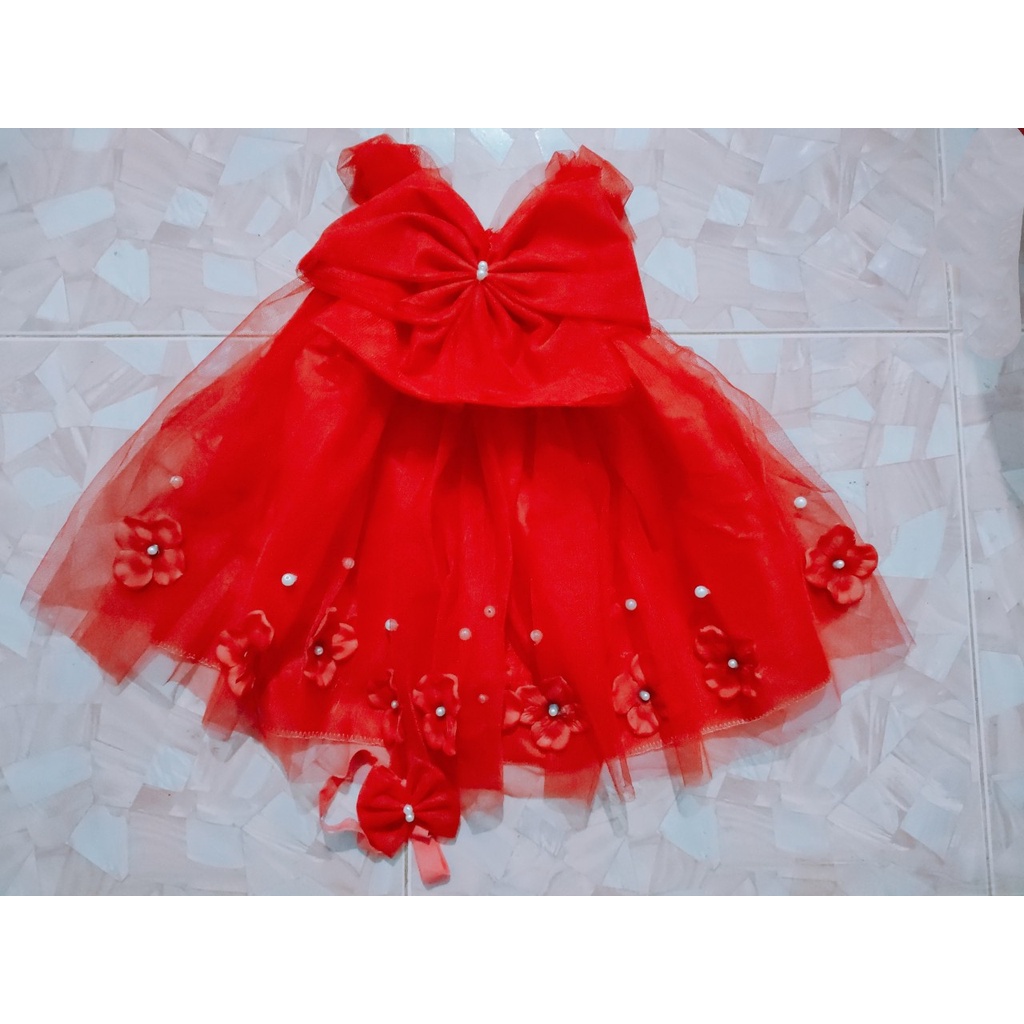 Đầm/Váy công chúa tutu dễ thương cho bé - Nơ phối hoa + Ảnh thật