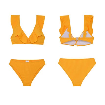 (CÓ SẴN, VIDEO KIỂM TRA) Set Bộ Đồ Quần Áo Tập Bơi Đi Tắm Biển Nữ Bikini 2 Mảnh Vàng, Xanh