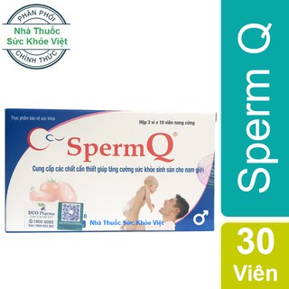 Chính Hãng :  Chia sẻ: Sperm Q - Giúp tăng số lượng & chất lượng tinh trùng (Hộp 30 Viên)