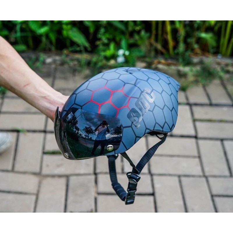 Nón bảo hiểm POC 01 màu Vân Tổ Ong Nhám tặng kèm túi đựng và hộp