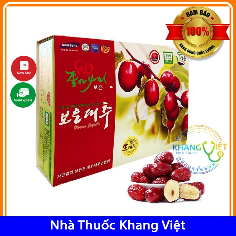 Táo Đỏ Hàn Quốc Sấy Khô Samsung Boeun Jujube 1KG + Tặng Kèm Túi Đựng Hộp Làm Quà Biếu