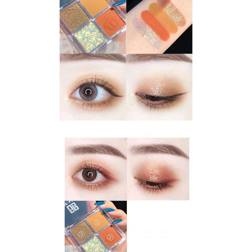 DIKALU  Bảng phấn mắt 4 màu nhũ kim tuyến (Hàng nội địa Trung ) XMB004 | BigBuy360 - bigbuy360.vn