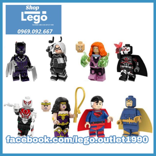 Xếp hình Starfire Starhawk Starfire Black Panther Superman Red X WonderWoman Justice League Lego Minifigures Pogo PG8217