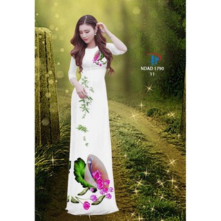 Vải Áo Dài Tằm Ý Hoa Sen Và Nón Lá