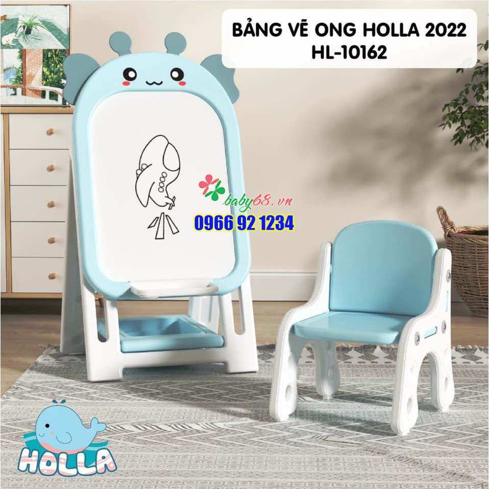 Bộ bảng vẽ kèm ghế Holla cao cấp 2022 cho bé hình ong và chim cánh cụt