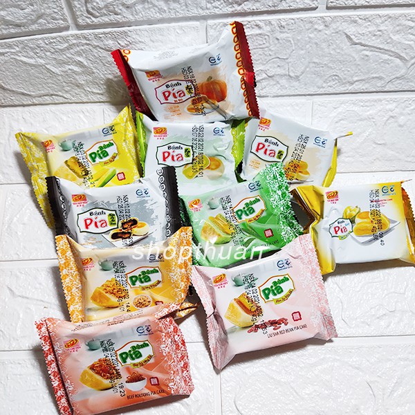 Bánh pía kim sa Tân Huê Viên nhiều vị, bánh pía chay, bánh pía kim sa, bánh pía mặn