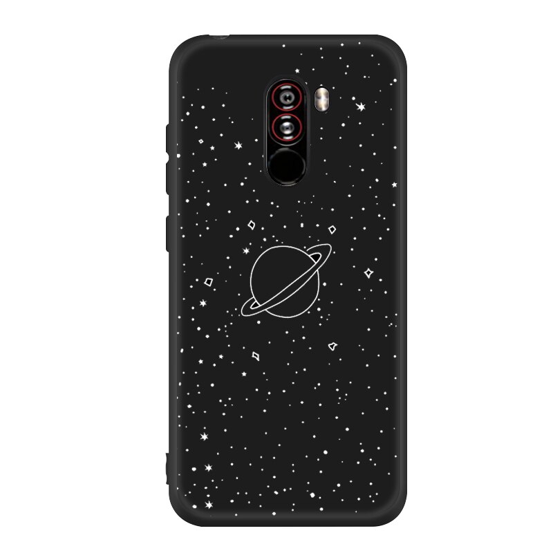 Ốp lưng màu đen cá tính thời thượng dành cho Xiaomi Redmi Note 6 5 pro 4X 6A 5A 5 Plus S2 Poco F1 mi6 mi A2 mi8 Lite