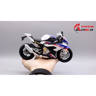 MÔ HÌNH BMW S1000RR S1000 2020 WHITE BLUE 1:12 HUAYI ALLOY 7065