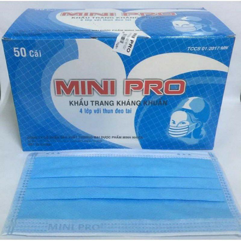[ Combo 2 hộp ] Khẩu trang y tế kháng kháng khuẩn, cho bố mẹ và bé, MINIPRO và gấu Panda - Soleil shop