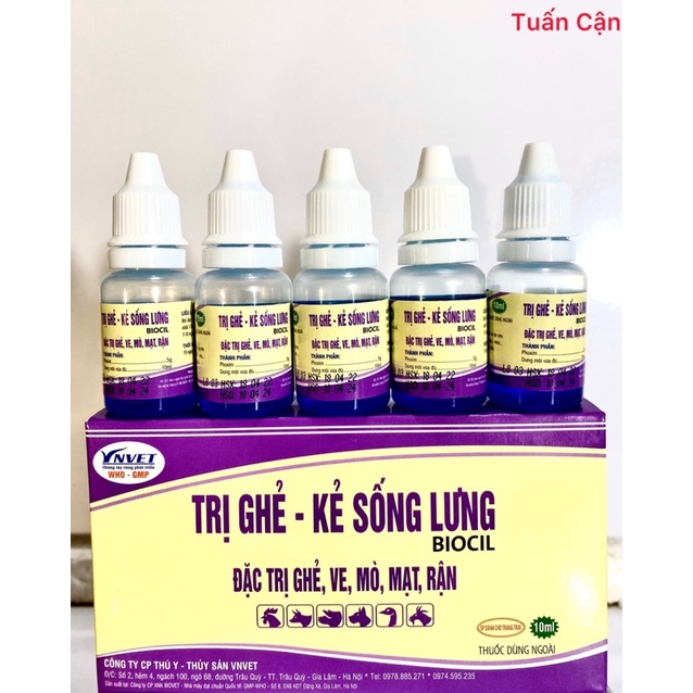 Biocil Ghẻ, ve, mò, mạt, rận, bọ-chét
