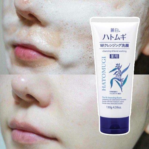 [Có sẵn] Sữa rửa mặt ý dĩ Hatomugi Moisturizing & Facial Washing (chính hãng Nhật Bản)
