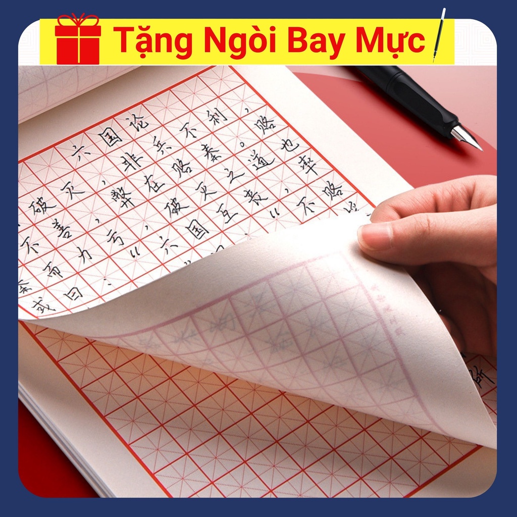 Vở tập viết chữ hán, Tập viết tiếng trung kẻ vuông ô mễ kẻ chéo cho các bạn tập viết chữ SJV