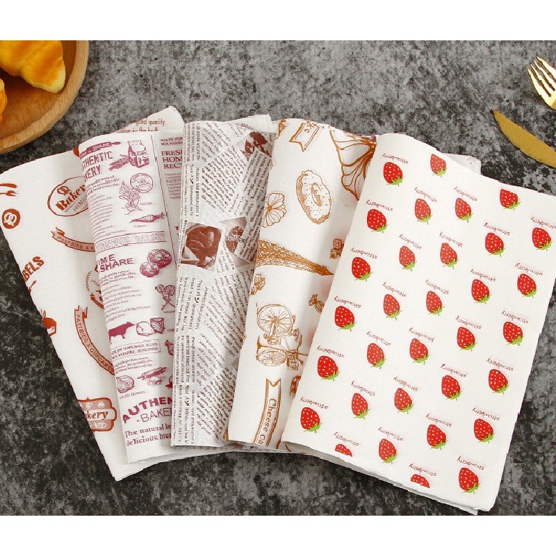 Set 50 Giấy Lót Nướng Bánh Sandwich Chống Dầu Tiện Dụng