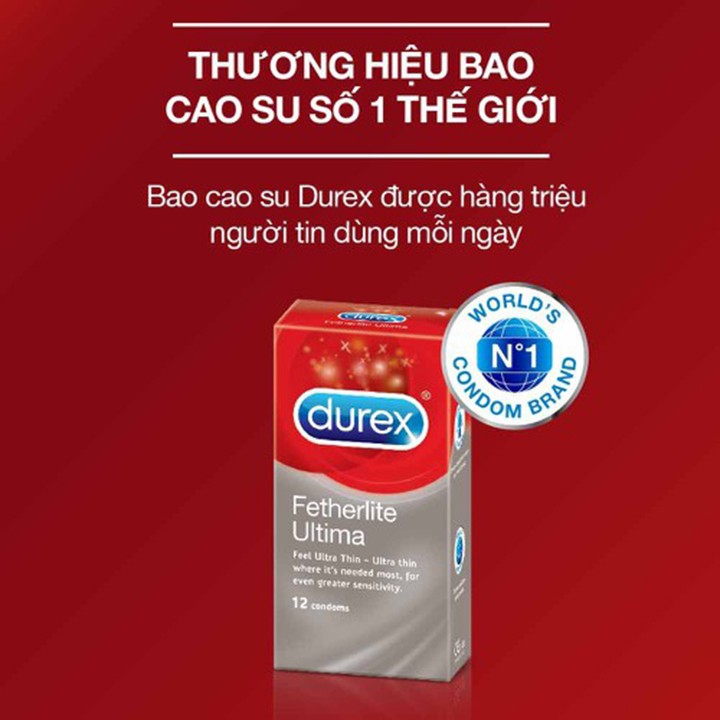 [DEAL HOT] Bộ 3 Hộp Bao Cao Su Siêu Mỏng Durex Fetherlite Ultima 36 Cái