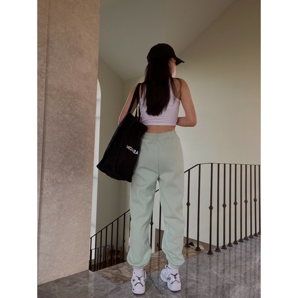 Quần Jogger len dày pastel