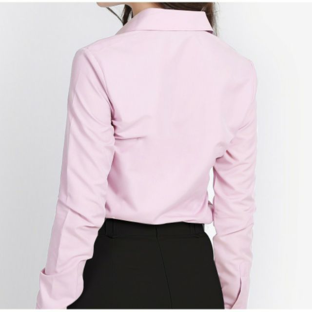 Áo sơ mi nữ màu hồng phấn form nhỏ HÀNG SHOP VẢI KATE Ý ĐẸP | BigBuy360 - bigbuy360.vn