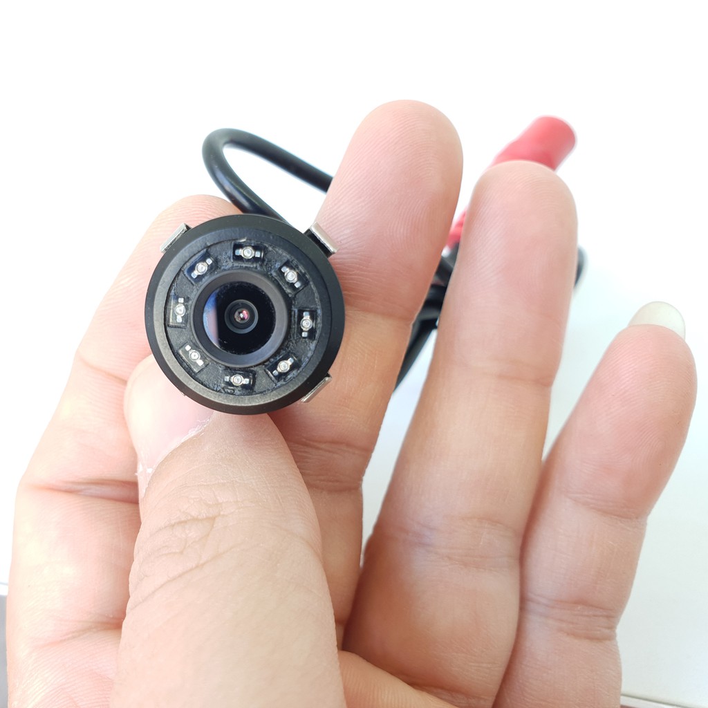 Camera lùi 12 đèn hồng ngoại, siêu nét, góc quay rộng, chân kết nối AV, nói với màn hình trung tâm oto, màn hình taplo