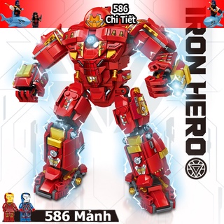 Bộ đồ chơi xếp hình mô hình người sắt, lắp ráp mô hình iron man, robot hulkbuster