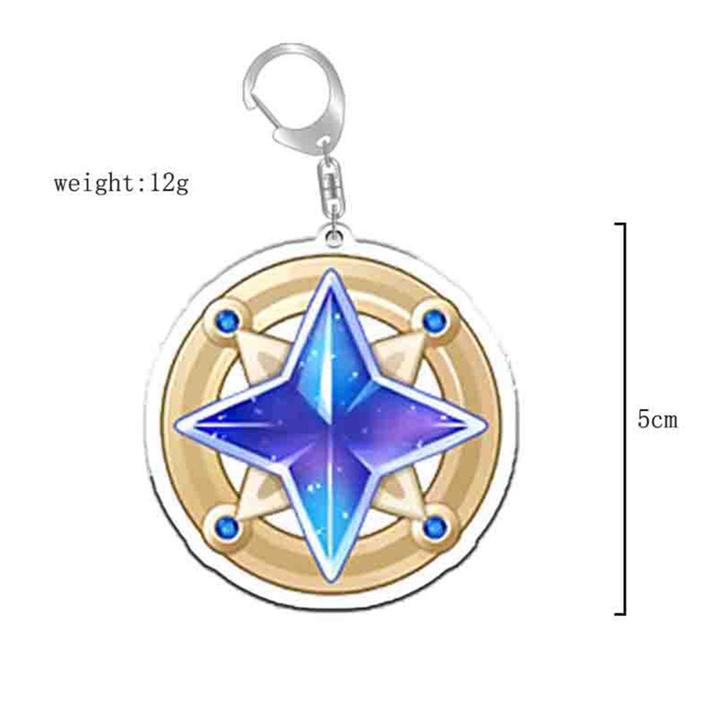 Móc khóa hình nhân vật anime Genshin phát sáng độc đáo