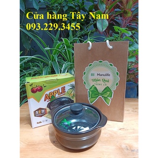 Nồi đất nắp kiếng 0.5L quà tặng Manulife