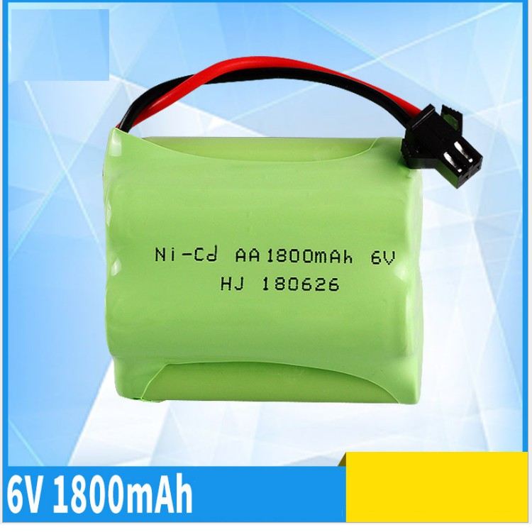 Pin Ni-mh 6v 1800mah cho xe đồ chơi mô hình điều khiển loại ghép 2 hàng