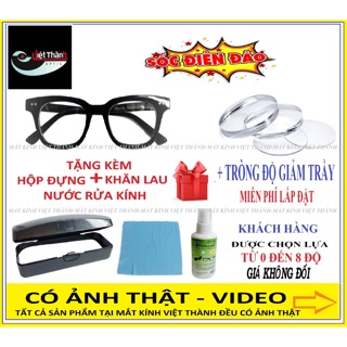 [ ĐÃ LẮP SẴN TRÒNG ĐỘ ] Kính Vđẹp Phom Chuẩn Thời Trang Mắt Kính Độ Kính Cận Style Korea ( Lắp Cận Độ Tuỳ Ý ) Giảm Trầy