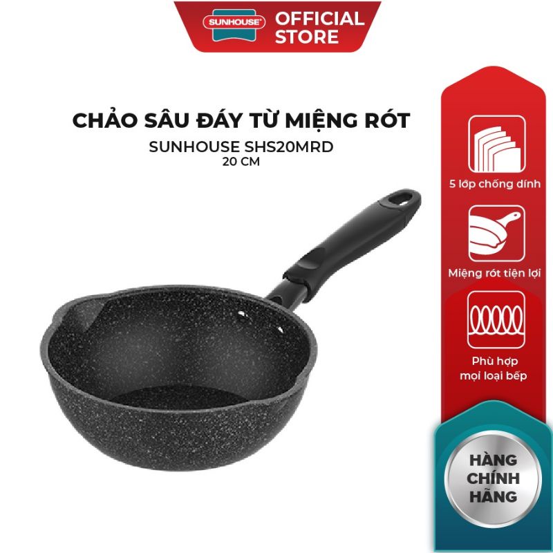 CHẢO SÂU MÊNGJ RÓT ĐÁY TỪ SUNHOSE 20 Cm