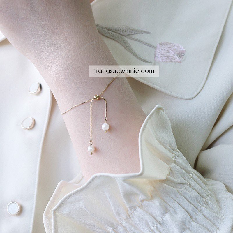 Lắc tay nữ titan tide pearl