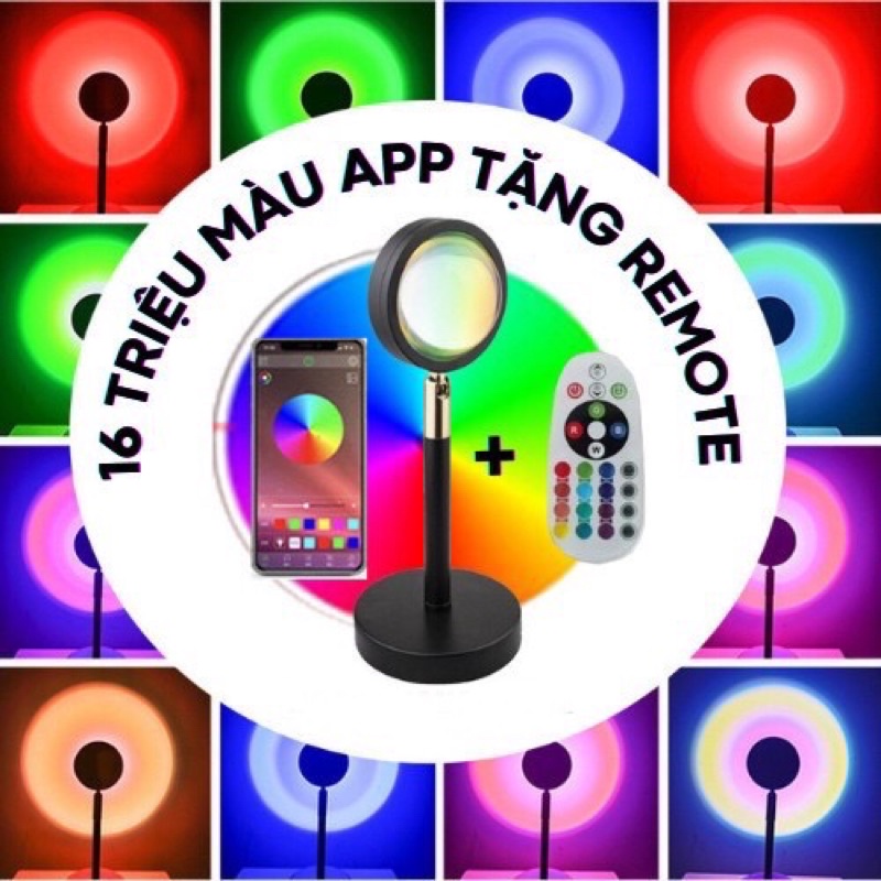 Đèn hoàng hôn , sunset , tiktok sống ảo , app chuyển đổi 16 triệu màu điều khiển chỉnh được theo nhạc.