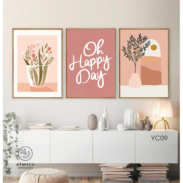 Bộ tranh Canvas siêu xinh, tặng đinh 3 chân