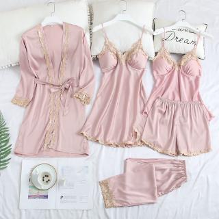 Bộ Đồ Ngủ Lụa Hai Dây Có Đệm Ngực Gợi Cảm Cho Nữ