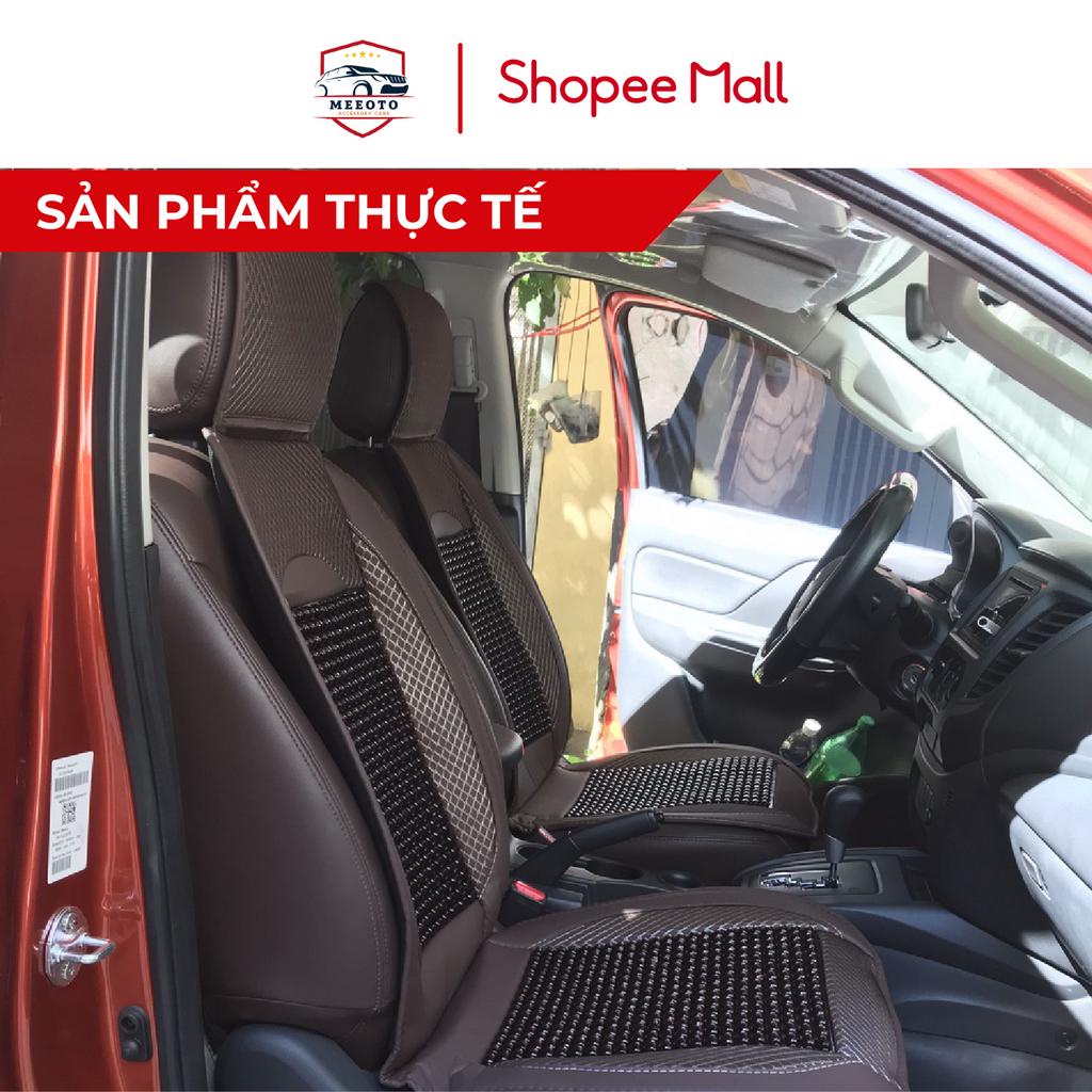 Áo Ghế Ô Tô MEEOTO Lót Ghế Ô Tô Sang Trọng Đan Hạt Gỗ Cao Cấp Chống Nóng Thoáng Lưng Chống Đau Mỏi