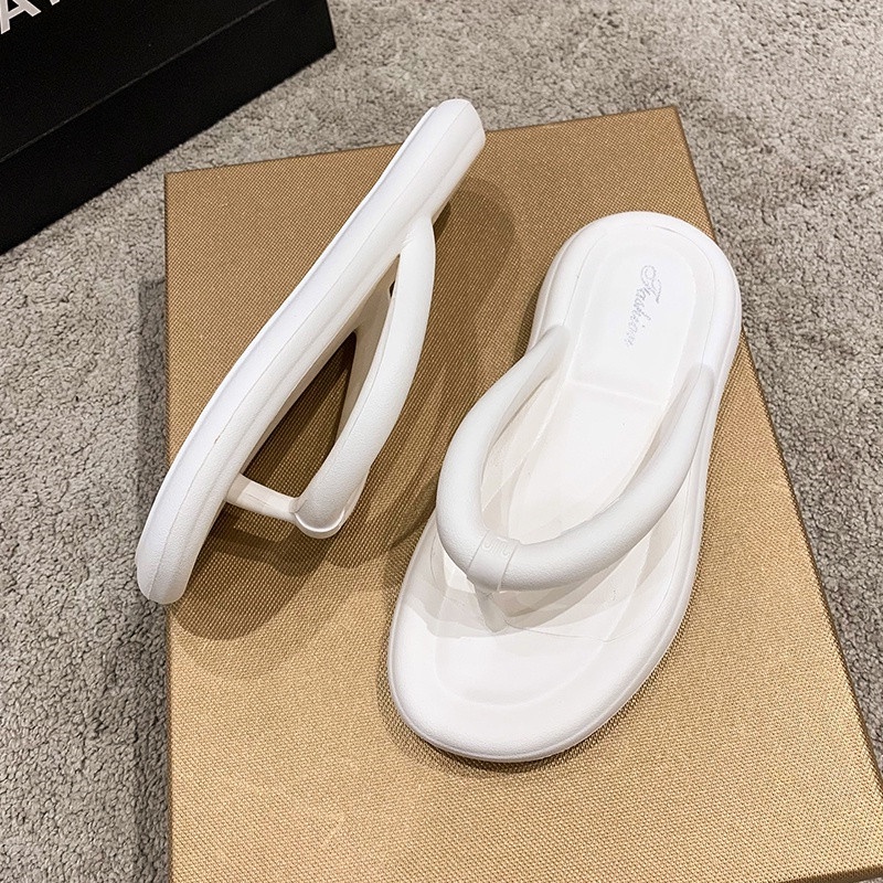 Dép Xỏ Ngón Đế Bằng Thời Trang Đi Biển Mùa Hè Cho Nữ Lật