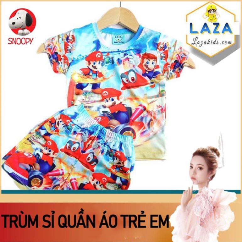 Giá sỉ Đồ bộ bé trai - Hoạt hình 3D thun lạnh 4 chiều Lazakids