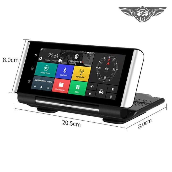 Camera hành trình đặt taplo ô tô 4G, wifi, 7 inch tích hợp cam lùi Phisung K7 | BigBuy360 - bigbuy360.vn