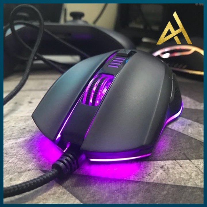 Chuột Máy Vi Tính Laptop Mouse Chơi Game E-DRA EMS612 Đèn LED 7 Màu RGB - Chuột Gaming Có Dây Chuyên Game