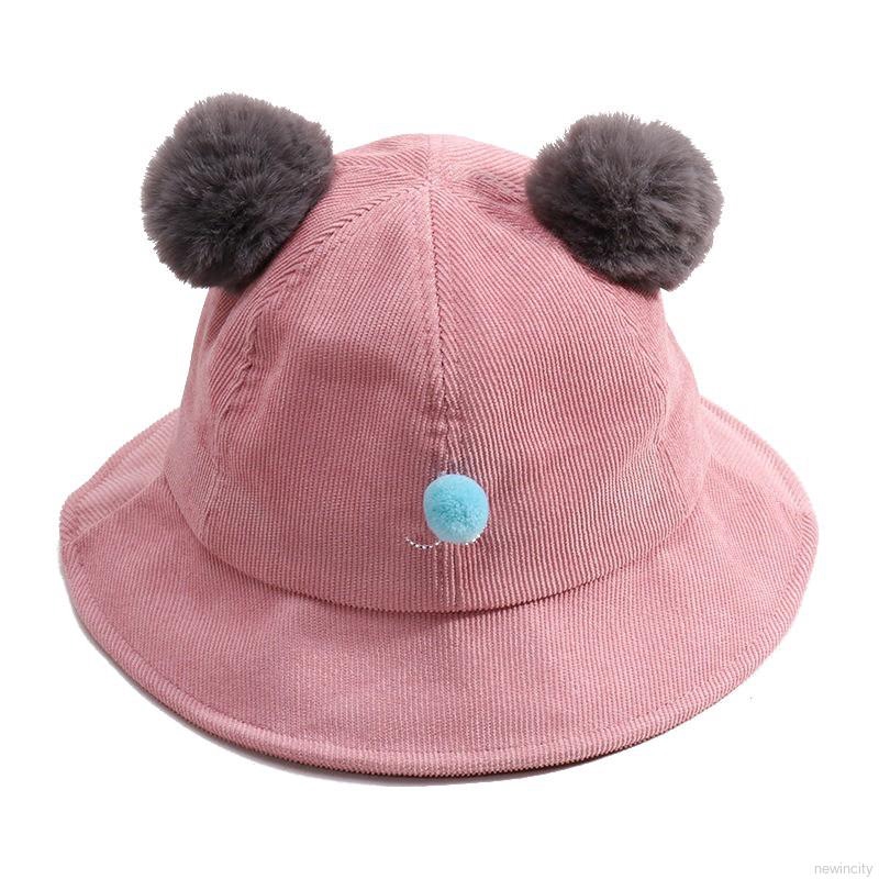 Mũ nồi phối tai gấu xinh xắn cho bé