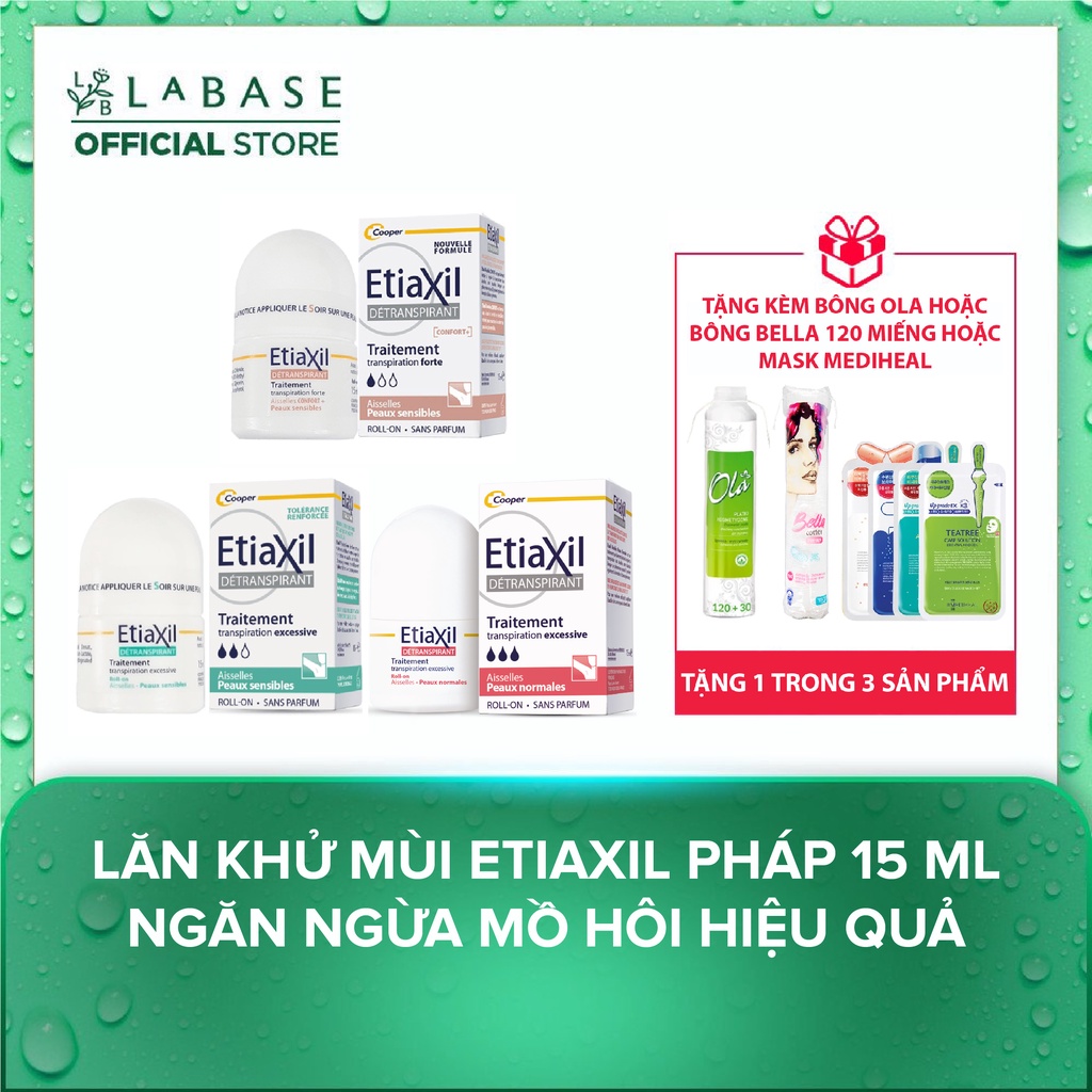 Lăn khử mùi Etiaxil Pháp 15ml khử mùi giảm mồ hôi hiệu quả [Hàng nhập khẩu chính hãng]