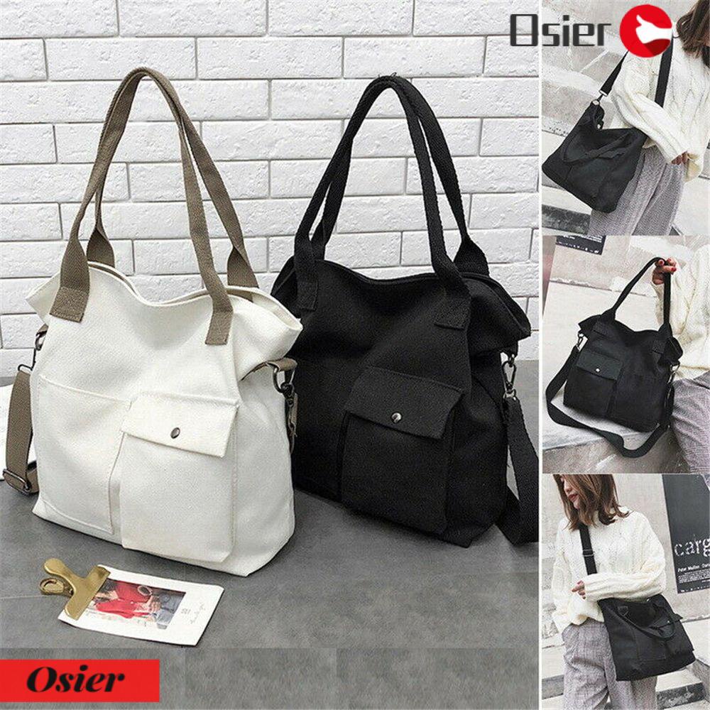 Osier1 Túi Tote Canvas Đeo Một Bên Vai Cho Nữ Dùng Khi Đi Du Lịch